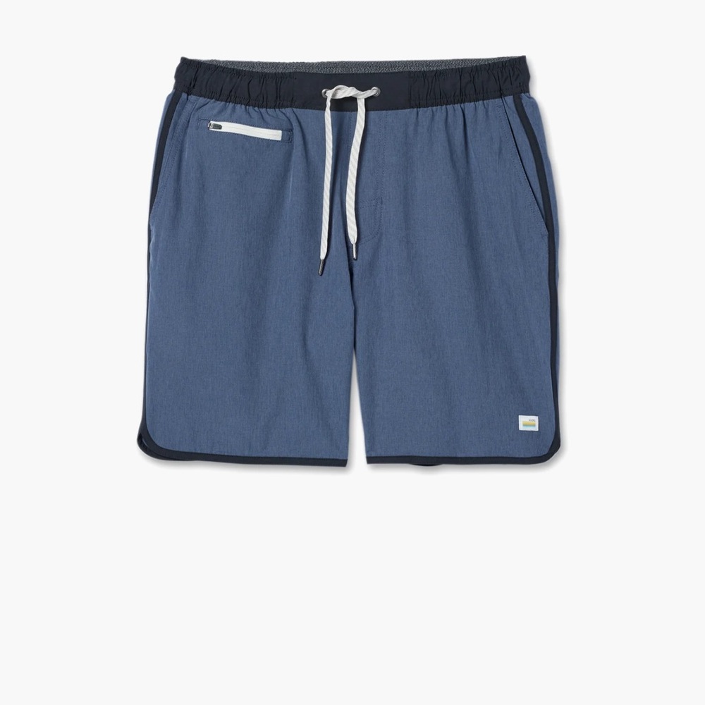 Vuori Blue and Navy Drawstring Men's Shorts